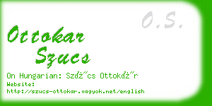 ottokar szucs business card
